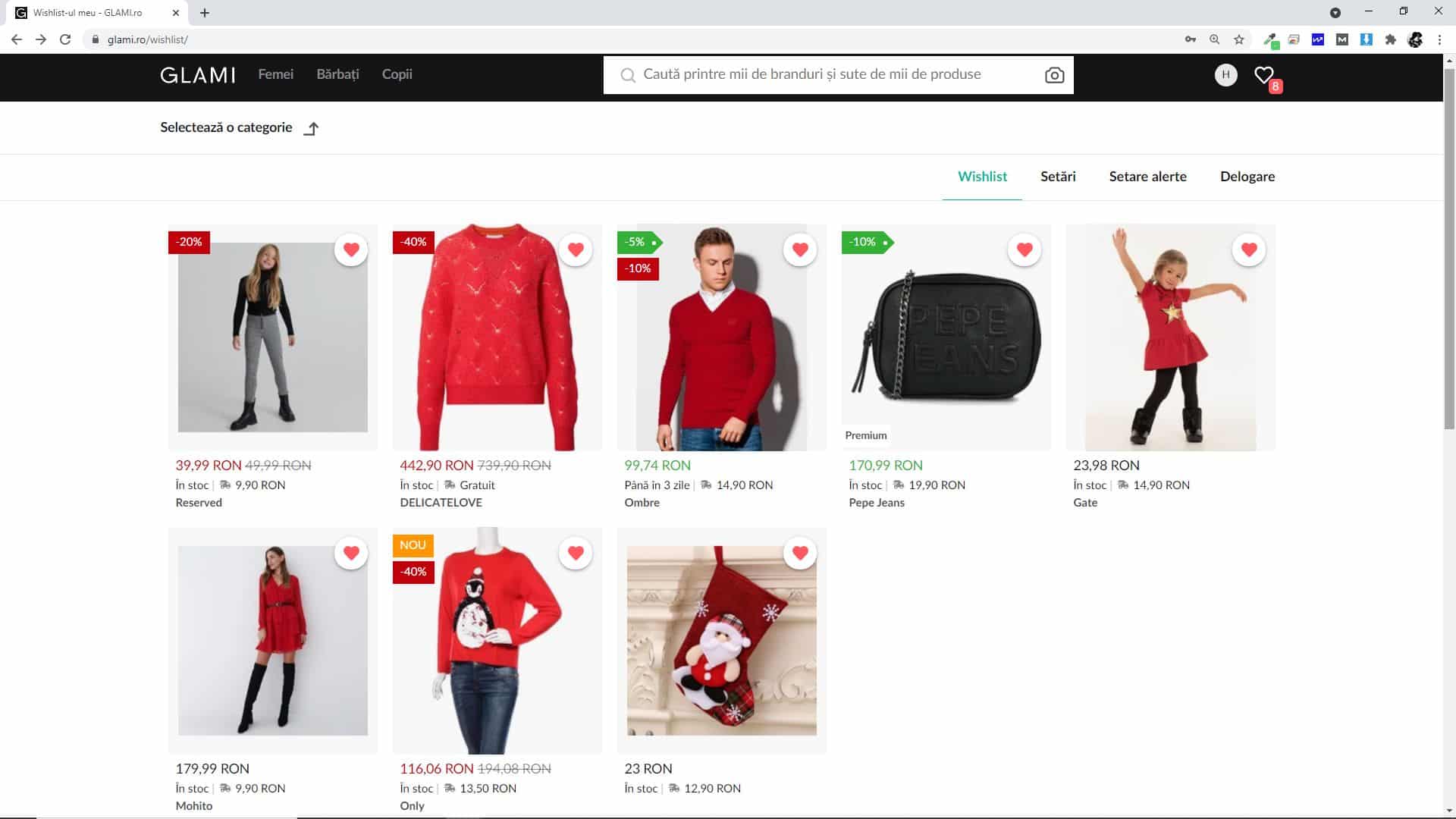 Smart shopping cu GLAMI Lady in Black craciun glami