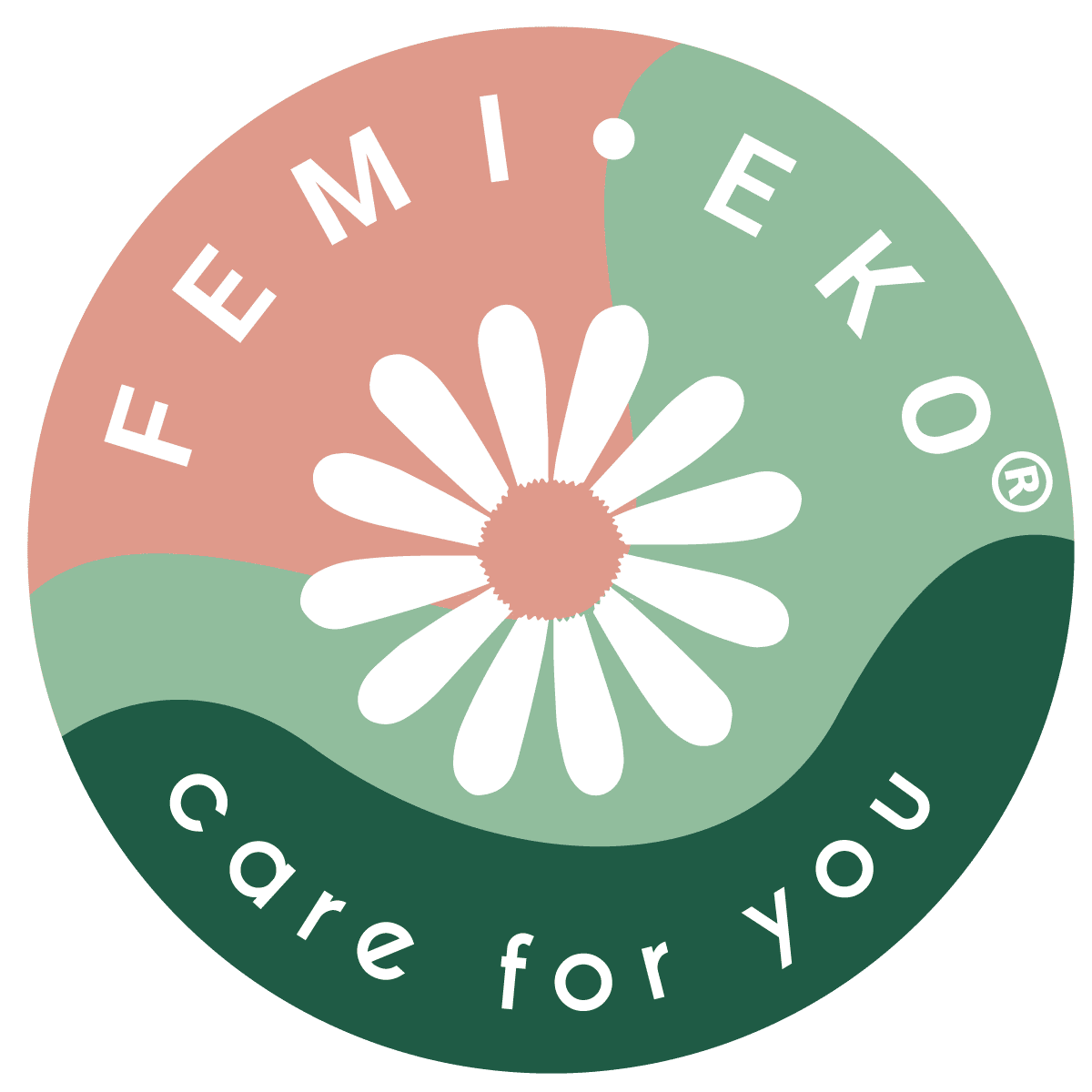 Cupa menstruală Femi.Eko® Lady in Black femieko logo full color